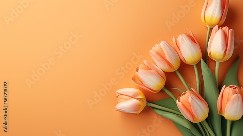  a bunch of orange and white flowers on an orange background. generative ai