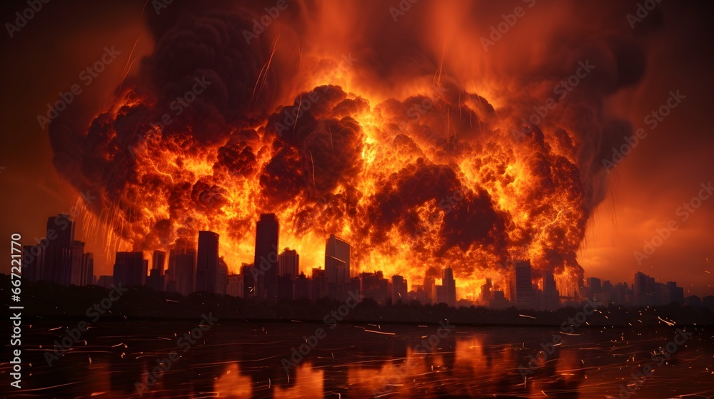 ymbolizing destruction, chaos, and the end of the world. Ideal for dramatic, dystopian, or sci-fi concepts. ymbolizing destruction, chaos, and the end of the world. Ideal for dramatic, dystopian, or sci-fi concepts.
