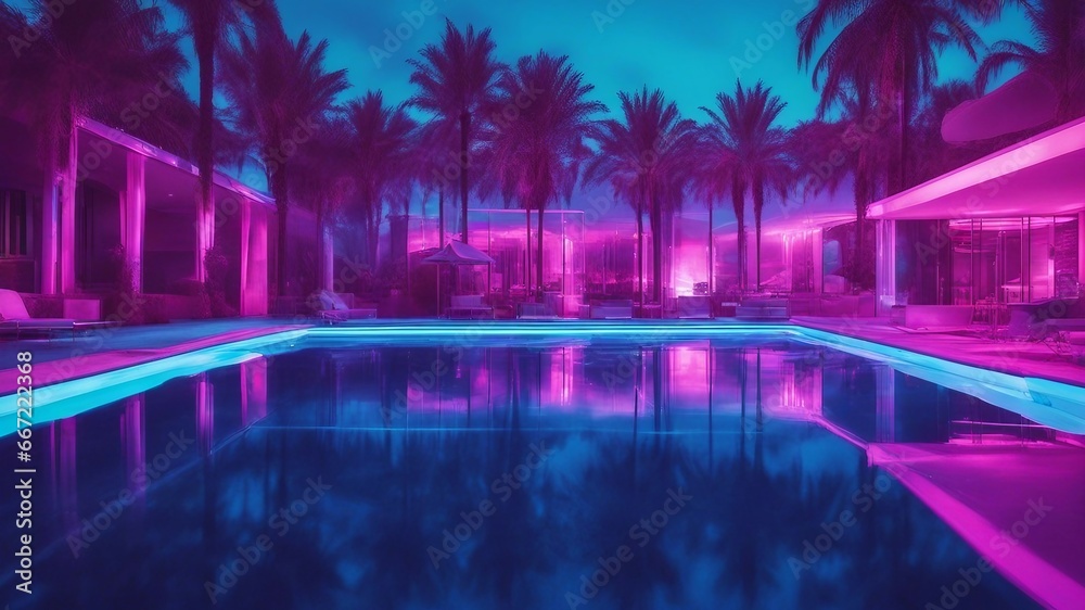 night city landscape _A summer background with a texture of water surface in a pool. The water is blue and clear night city landscape _A summer background with a texture of water surface in a pool. The water is blue and clear