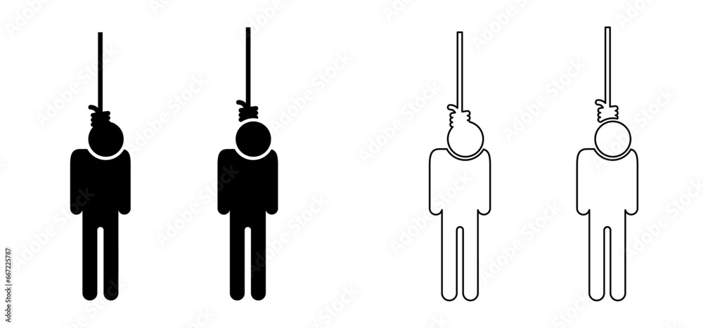 Suicide by hanging. Gallows with rope noose. Rope loop. Gallows hanging noose rope and tied knot. Rope knotted in noose. Hangman knot. Suport and depression therapy suicide concept. Suicide by hanging. Gallows with rope noose. Rope loop. Gallows hanging noose rope and tied knot. Rope knotted in noose. Hangman knot. Suport and depression therapy suicide concept.