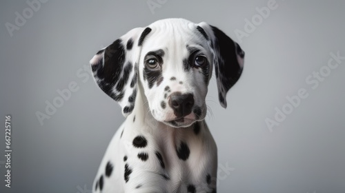 portrait of an adorable Dalmatian dog looking at the camera. © Mr. Muzammil