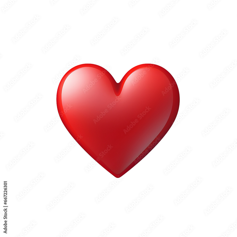 Red heart 3d clip art