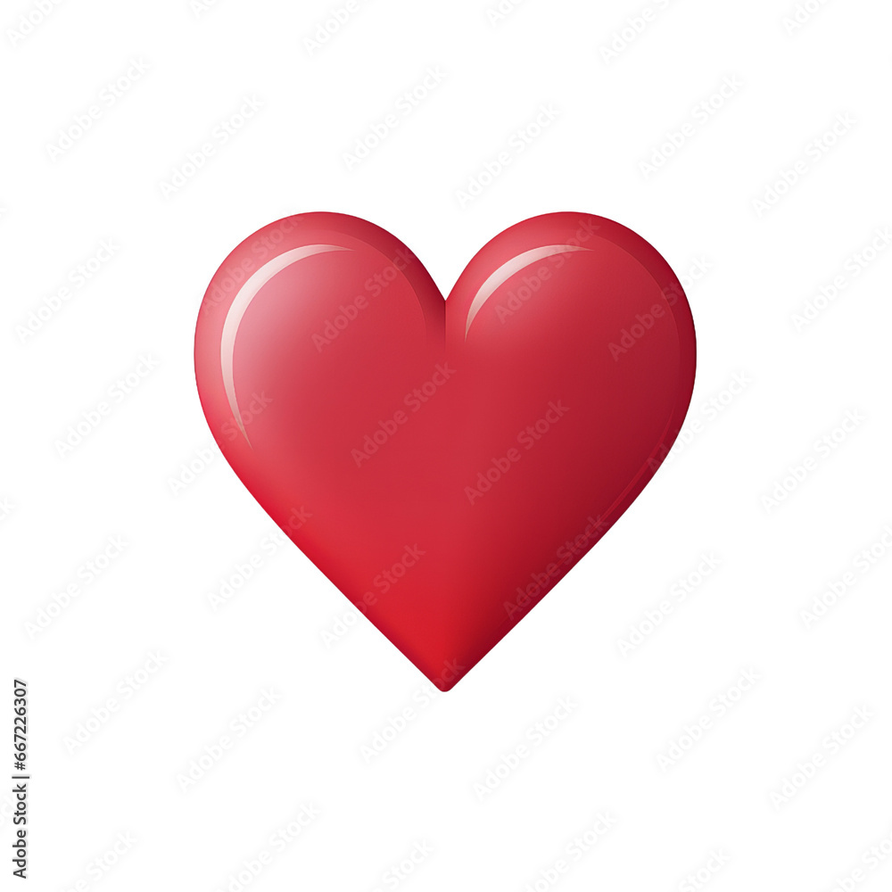 Red heart 3d clip art