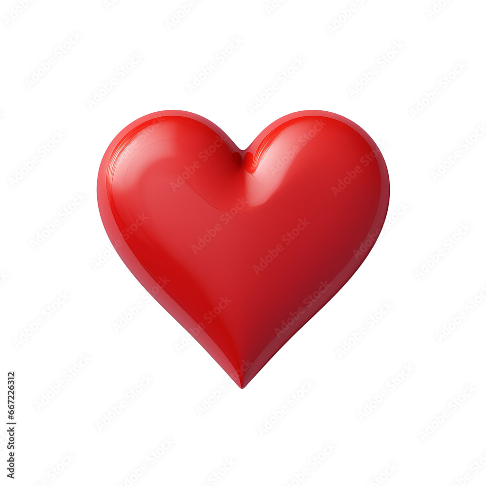 Red heart 3d clip art