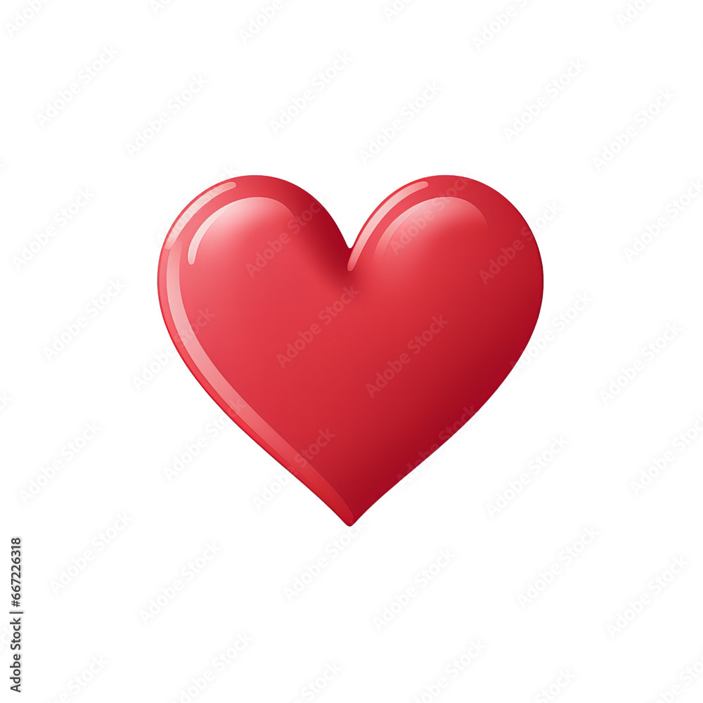 Red heart 3d clip art