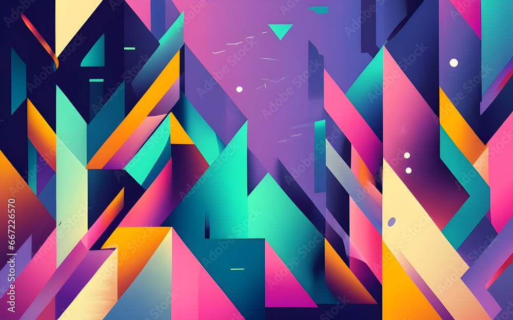 2d abstract wallpaper, geometric asymmetric elements, contrast colors, futuristic background ai generative 2d abstract wallpaper, geometric asymmetric elements, contrast colors, futuristic background ai generative