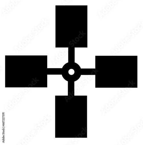 four-color manual screen printing press icon
