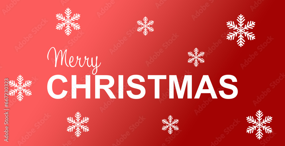 Merry Christmas hand drawn lettering. Christmas holidays typography. Vector illustration.