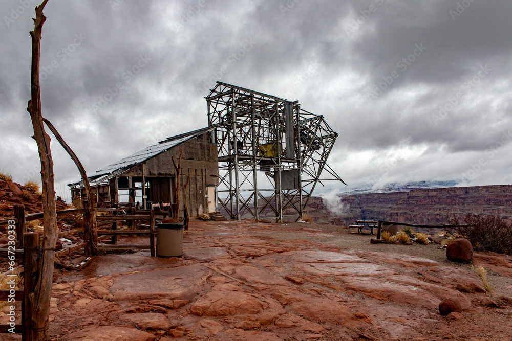 The wonderful Guano mine in the Grand Canyon National Park of Colorado, in its western region, where there is a wonderful viewpoint with privileged views of the river and the canyon. The wonderful Guano mine in the Grand Canyon National Park of Colorado, in its western region, where there is a wonderful viewpoint with privileged views of the river and the canyon.