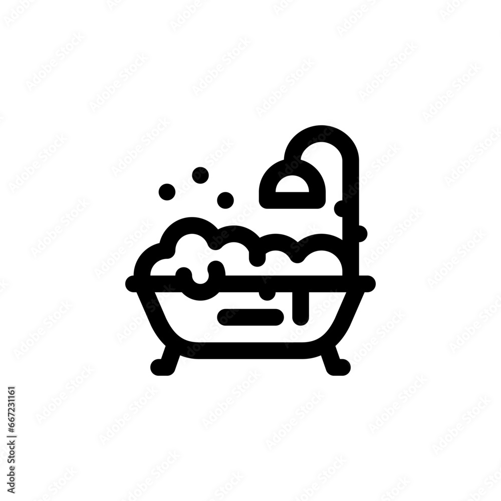 bathroom vector icon. real estate icon outline style. perfect use for logo, presentation, website, and more. simple modern icon design line style bathroom vector icon. real estate icon outline style. perfect use for logo, presentation, website, and more. simple modern icon design line style