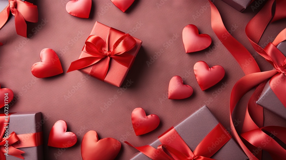 a bunch of red hearts and a bunch of gray boxes. generative ai a bunch of red hearts and a bunch of gray boxes. generative ai