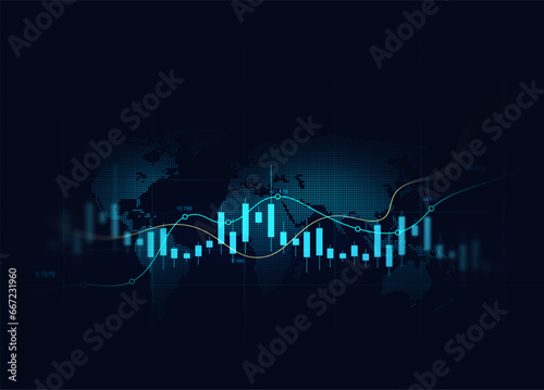 Finance chart,stock market business and exchange financial growth graph. Stock market investment trading graph growth.	