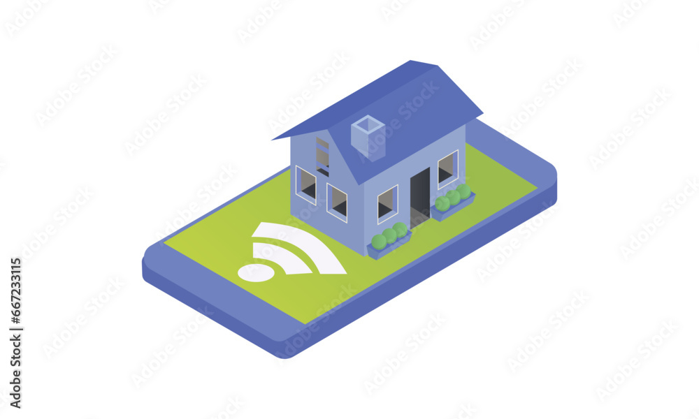 Modern Smart House vector isometric technology.on white background.3D design.isometric vector design Illustration. Modern Smart House vector isometric technology.on white background.3D design.isometric vector design Illustration.