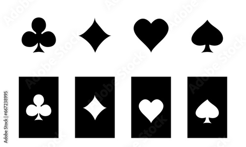 card silhouettes set