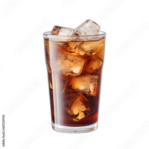 Cold brew coffee isolated on transparent or white background, PNG