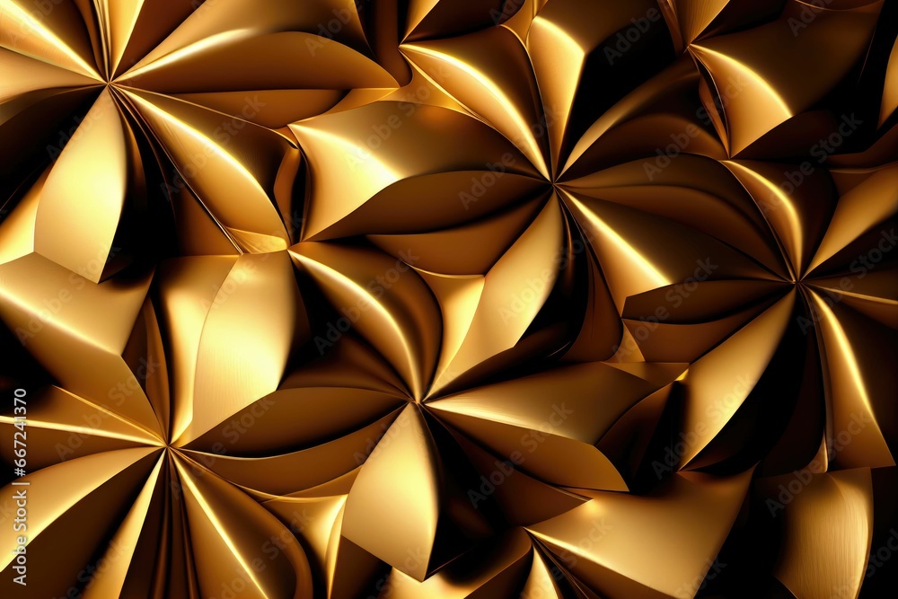 Abstract geometric background made of gold Abstract geometric background made of gold