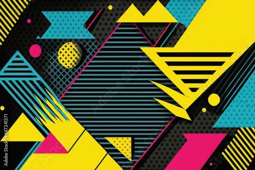 Modern geometric abstract background hipster, flat style