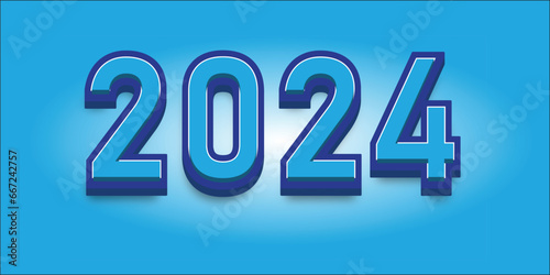Vector 3d text effect 2024  