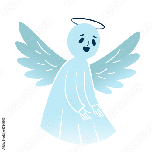 Ethereal imaginary friend, vector illustration, Tulpa, Theosophy, mysticism, and the paranormal ghost, stock vector image