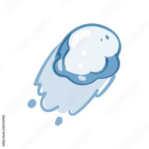 snowball snowball cartoon. season sphere, cold round, ball throw snowball snowball sign. isolated symbol vector illustration