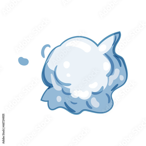 season snowball cartoon. sphere cold, round ball, throw frozen season snowball sign. isolated symbol vector illustration