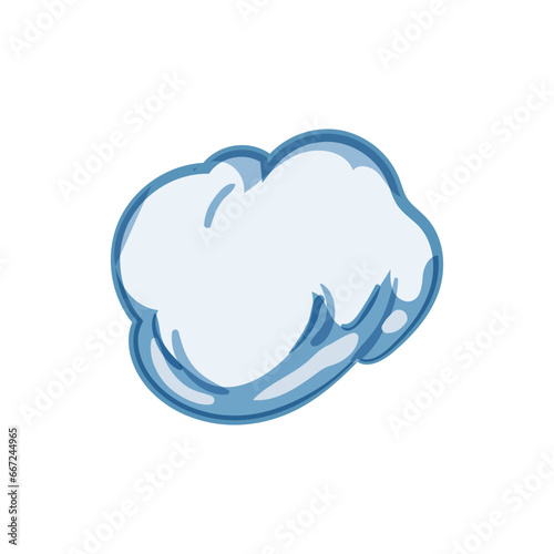 ball snowball cartoon. throw frozen, fun weather, frost seasonal ball snowball sign. isolated symbol vector illustration