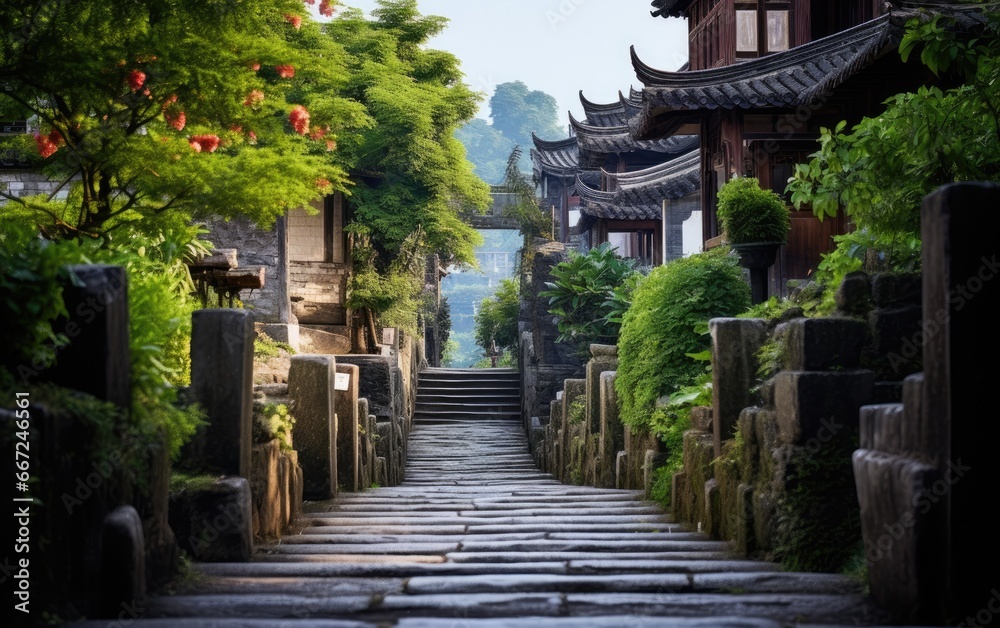 Winding alleys and streets of ancient Republic of China period Winding alleys and streets of ancient Republic of China period