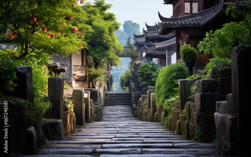 Winding alleys and streets of ancient Republic of China period