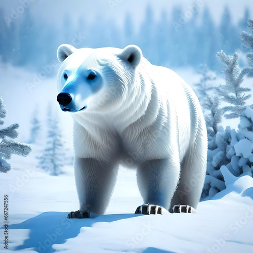polar bear in the snow generative AI tool