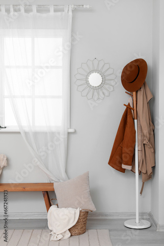 Interior of light hallway w...