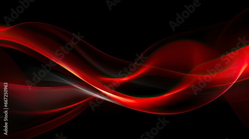 Abstract wave black and red background