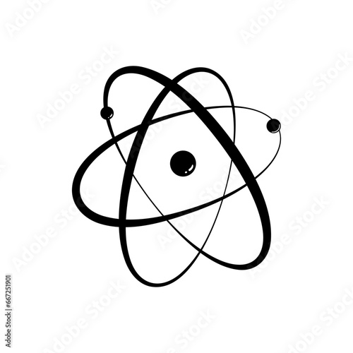 nuclear atom orbit cartoon. electron scientific, chemistry chemical, element power nuclear atom orbit sign. isolated symbol vector illustration