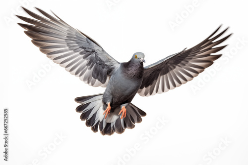 Taube freigestellt vor weißem Hintergrund © stockmotion