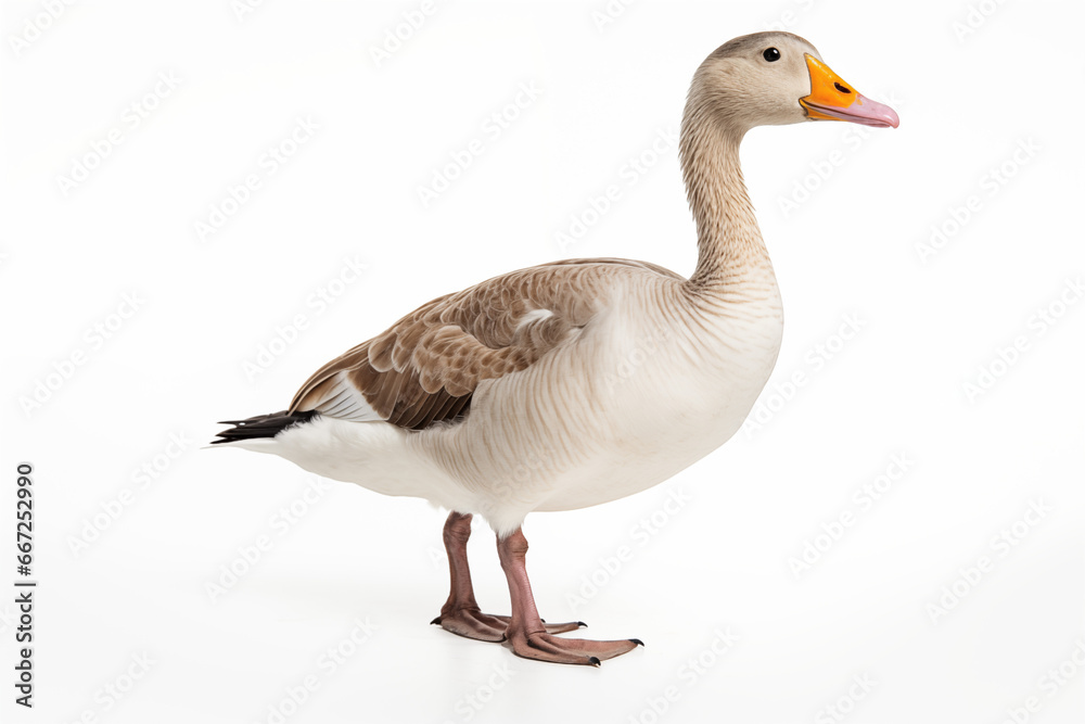 Gans freigestellt vor weißem Hintergrund Gans freigestellt vor weißem Hintergrund