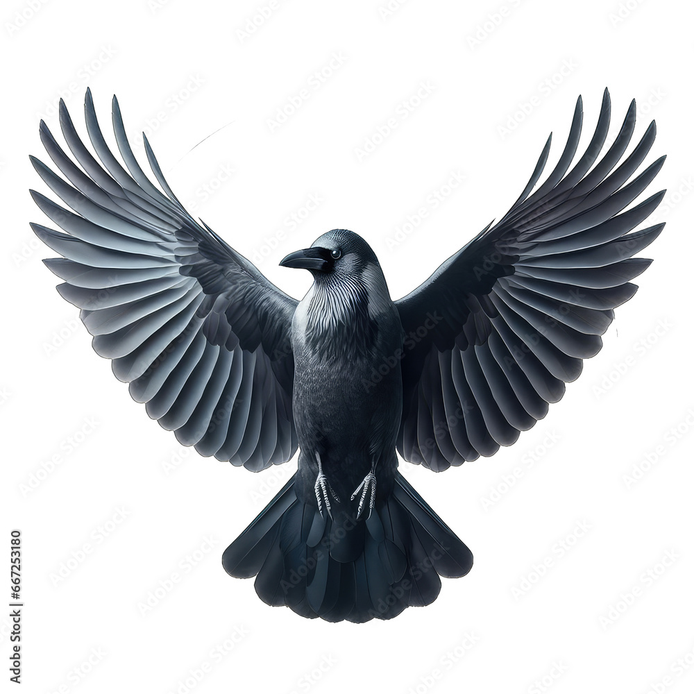 Fototapeta premium The Enigmatic Corvus, GENERATIVE AI