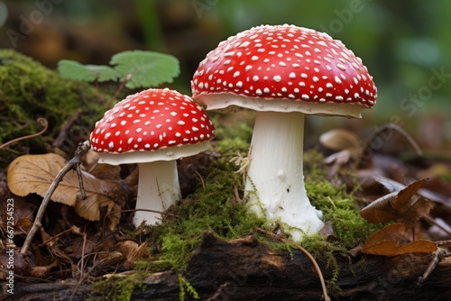 Red-and-White Amanita Muscaria Fungus © Ximena