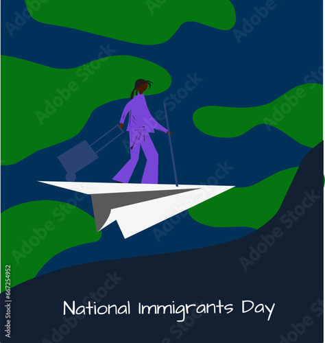 vector illustration of National Immigrants Day