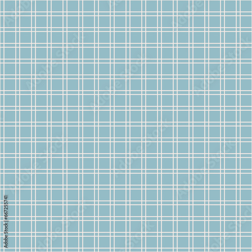 Blue checkered line vector pattern. Seamless tablecloth texture.