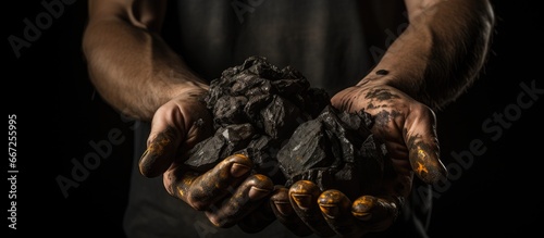 Miner s coal covered hands © 2rogan