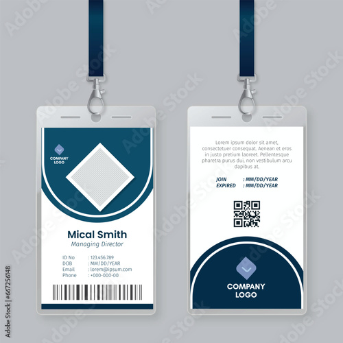 Free vector abstract id cards template concept