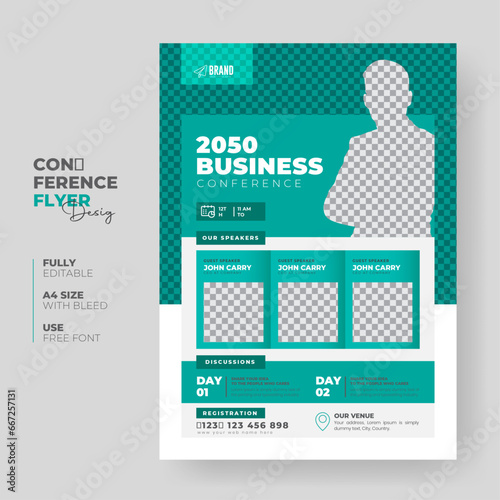 Corporate Business flyer template or Business flyer layout, Conference flyer, Editable Business flyer, A4 Flyer template Design (ID: 667257131)
