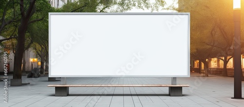 Empty outdoor billboard on building wall for advertising show in public area