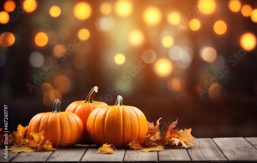 background template with free pumpkins, in the style of bokeh panorama, wood, award-winning