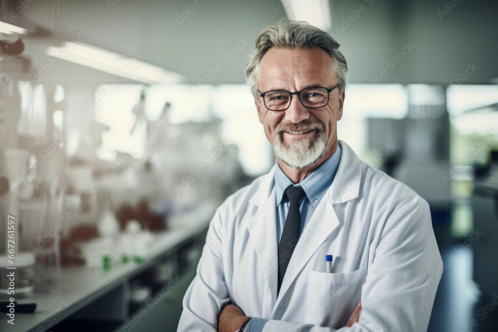 Confident doctor posing with arms crossed Confident doctor posing with arms crossed