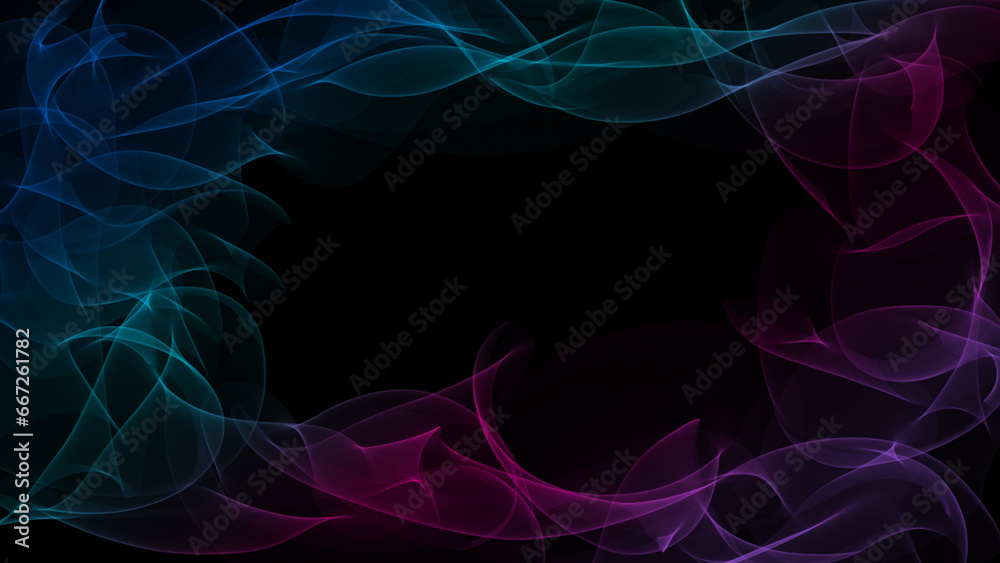 beautiful abstract luxury modern digital colorful light bright soft smooth lines like smoke and flame on transparent background illustrated design element for decoration futuristic technology.