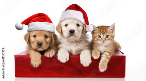 Adorable, Cute Pet Christmas Present © branislavp