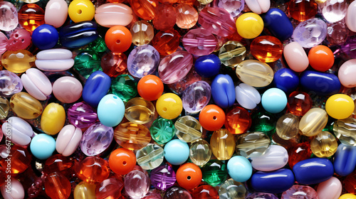 beads background  various sizes  shapes  colors