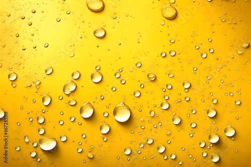 water drops on yellow
