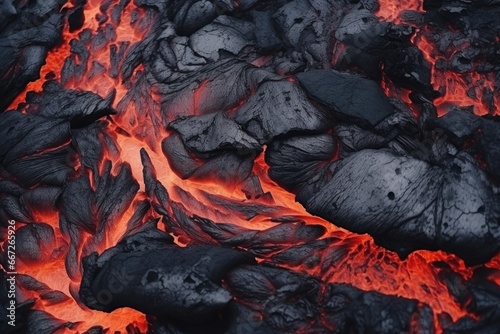 texture of hot lava and ash. High quality. Bright contrast hot colors. horizontal backdrop with hot volcanic rocks