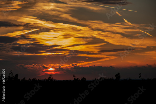 Dramatic sky at sunset